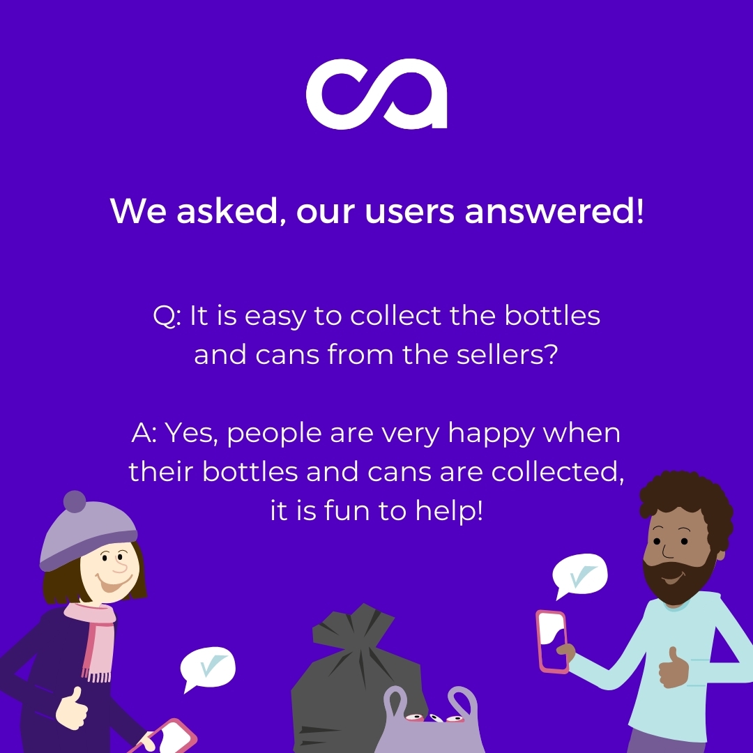 CanitApp's tweet photo. Don't bottle up your feelings about #Canit! 🍾 Together we can make a million good deeds a day 💜

#Canitapp #cantastic #onecanmakedifference #userfeedback #easyrecycling https://t.co/ajZK9uCoQA