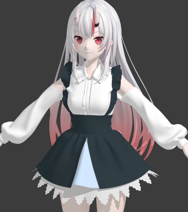 ・MDで衣装作成
今回はMDで衣装を作ってみています～🤗
変になったらすまぬ、南無三!って感じです😇
画像はBlender内でのスクショです 