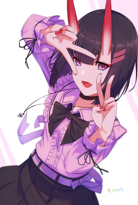 #FGO 
酒呑ちゃのだぶるぴーす!
✌️( ˙-˙ )✌️ 