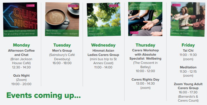 CarersCount's tweet photo. To mark #carersrightsday this year we are asking carers to prioritise their own wellbeing.
Remember...
💙 It's your right to look after your own health &amp; wellbeing 
Why not come along to one of our wellbeing sessions this week? 
➡ https://t.co/6aEH6V6A6l 

#KirkleesThinkCarers https://t.co/nAoMLmGpdU