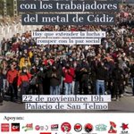 Image for the Tweet beginning: Con los trabajadores del metal