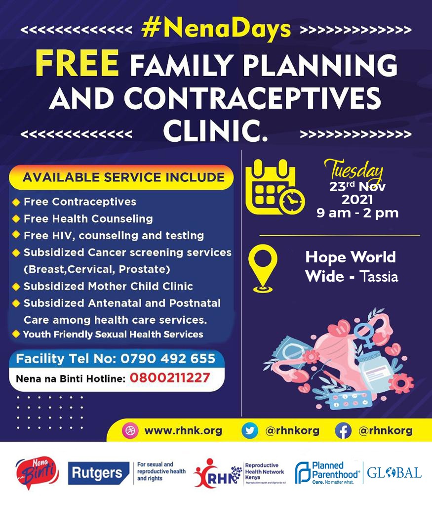 rhnkorg's tweet photo. Kenya has a high fertility rate of 3.9% births per woman,teenage pregnancy at 18%, and over 120,000 unsafe abortions annually. (FP) is a key intervention for preventing unplanned pregnancies, unsafe abortions, and maternal death.

Come one come all for FREE FP #NenaDays tomorrow https://t.co/Z2Hf1rncFQ