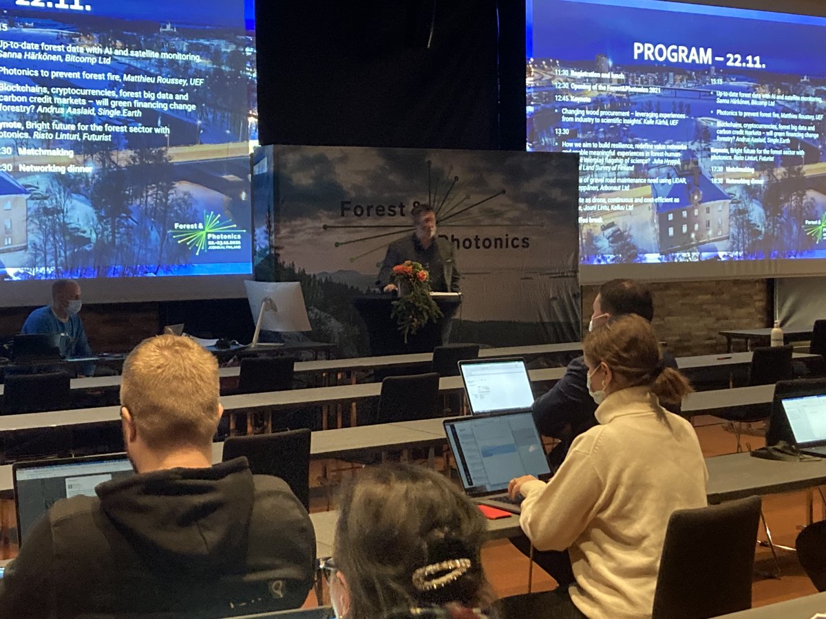 Welcome to 8th Forest&amp;Photonics event in Kimmel, Joensuu. <a href="/JuhaPurmonen/">Juha Purmonen</a> opened the event.