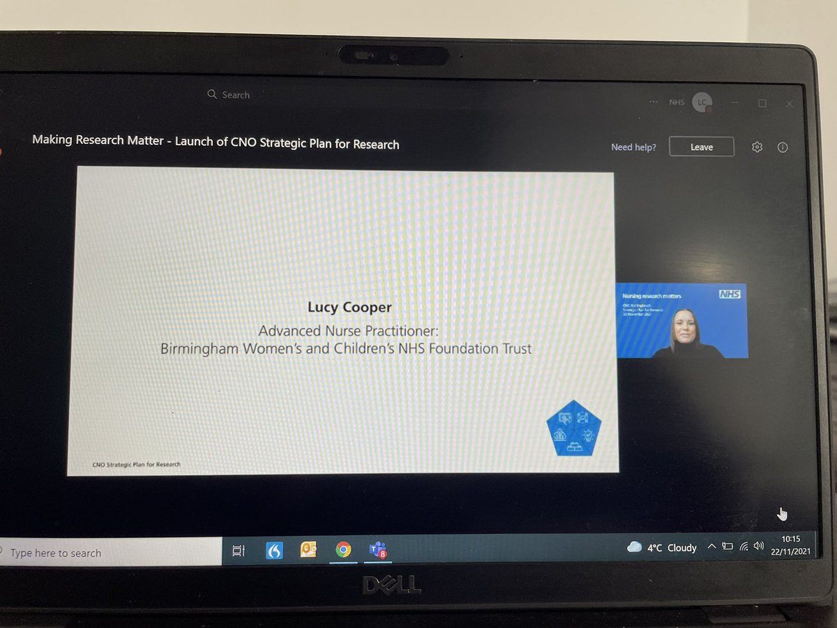Luce0903Lucy's tweet photo. Privilege to be part of the launch of the CNO Strategic Plan for Research today. Can’t wait to see the future for nurses in research #CNOEngland @BirminghamCRF @researchACPs https://t.co/vA5Z5mMgwn