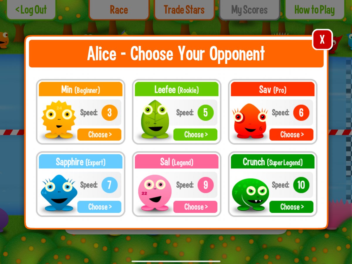 KeyStageFun's tweet image. In our two-player Squeebles Maths Race game, we also have six Squeebly opponents to play against, from beginner Min, to super legend Crunch. Find out more on our website: keystagefun.co.uk/other-maths-ap…

#maths #mathsapp #timestables #timestablesapp