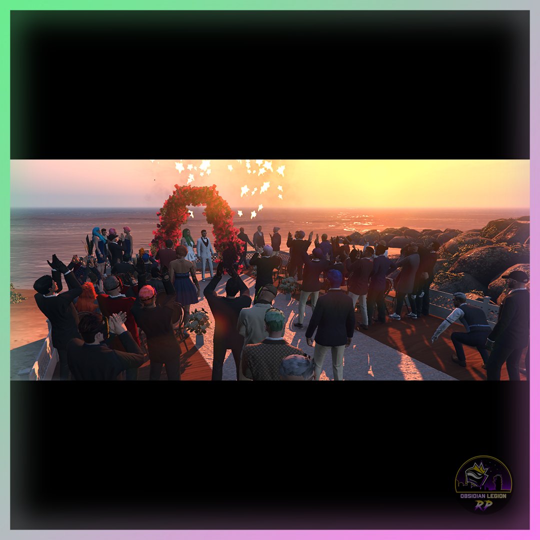OLNRoleplay's tweet photo. "Till death do us part" Congratulations to the lovely couple, Jackie &amp; Loki! Our first wedding ceremony in OLRP!

Photo Credits: Darektion, Philip

#OLRP #ObsidianLegion #fivem #wedding #love https://t.co/BaeuKlOQmN