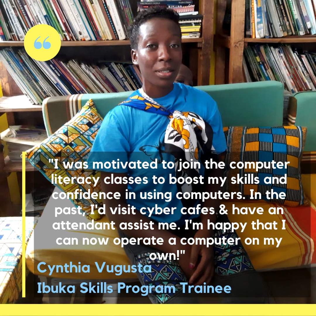 TheActionKenya's tweet photo. "I was motivated to join computer literacy classes to boost my skills & confidence in using computers. Previously, I'd need help in cyber cafe. I'm glad I can now use a computer on my own!" Cynthia, a #IbukaSkillsProgram trainee graduating π this Friday
#IBUKASkillsGraduation https://t.co/7bnlPpjtGN