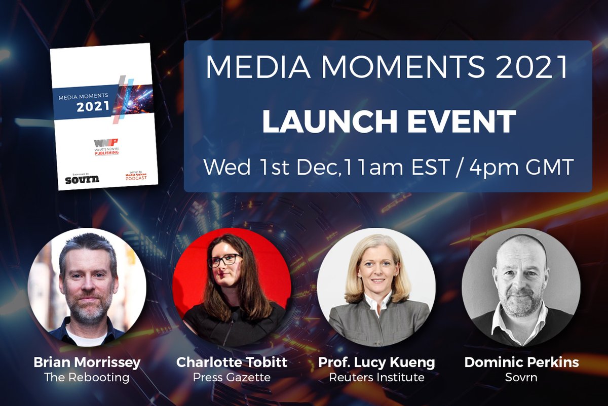 mediavoicespod's tweet photo. Our annual report is launching next week! Register now for the virtual launch event, where we'll be joined by @bmorrissey, @CharlotteTobitt, @KuengLucy and @domperkins to discuss the year in media, and what publishers can expect from 2022. 
https://t.co/vgPMMV5DlZ https://t.co/dXItiJLkiR