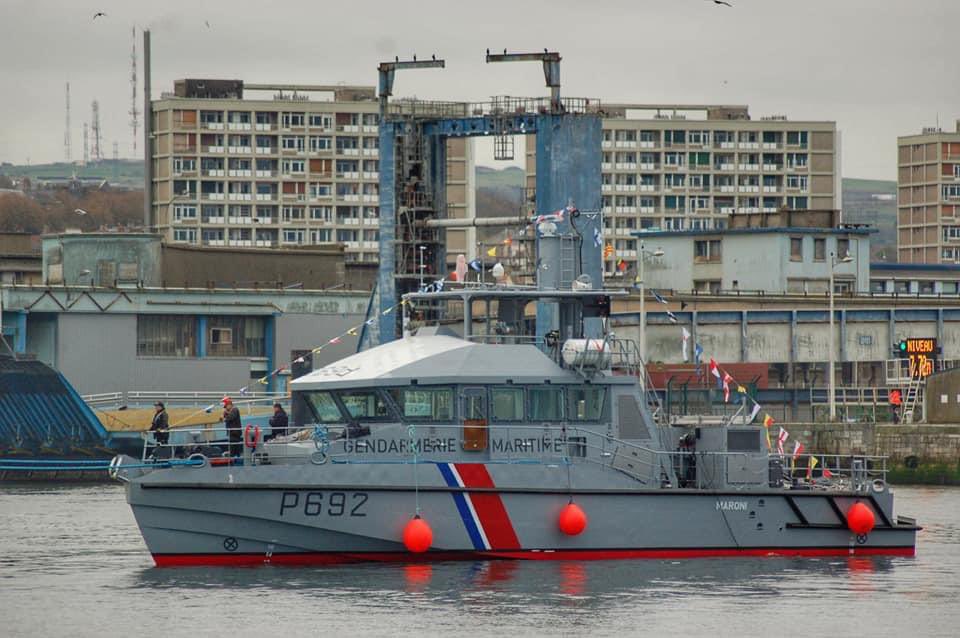 socarenam's tweet photo. 👉 Retour en images sur la mise à l’eau des 3 vedettes côtières de surveillance maritime VCSM pour la @MarineNationale ce vendredi.

Ces trois vedettes permettront de compléter les moyens alloués à la surveillance des espaces maritimes côtiers français. 

#surveillancemaritime https://t.co/XidiB4EBDx