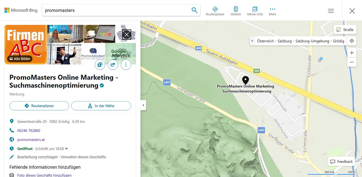 promomasters's tweet image. @MSFTAdsSupport there is a huge problem in Bing Search. All Austrian companies listed at Firmen ABC do show their (orange) Logo in the Search Results. There is a failure in interpreting the Open Graph Image.  @kohlfuerst from #PromoMasters