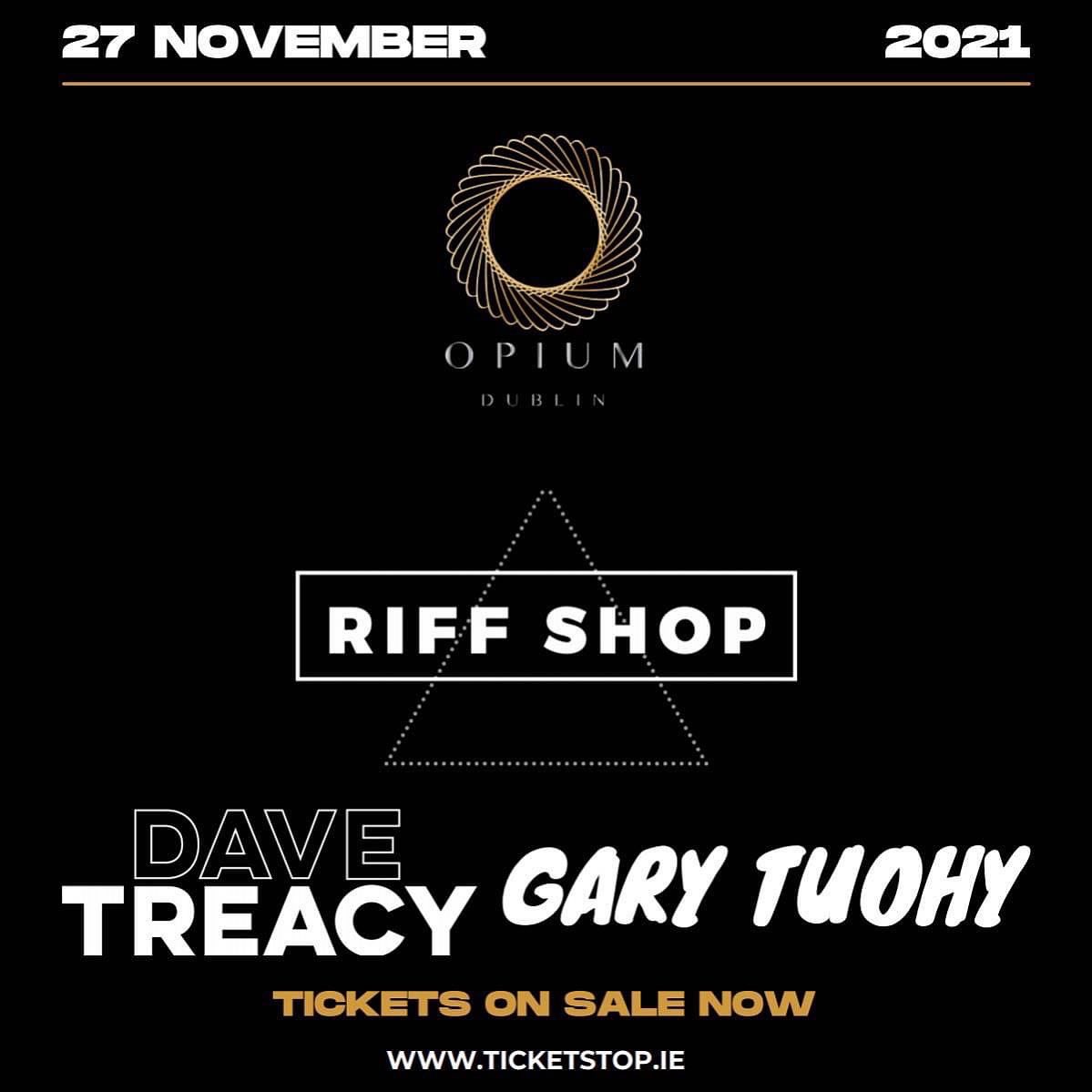 DJDaveTreacy's tweet photo. This Saturday at Opium with @riff_shop 
and @TuohyGary will be fun! 🎉 🥁🎷

Grab tickets asap 
https://t.co/nPoRmbeoBD https://t.co/kiaTm1duXJ