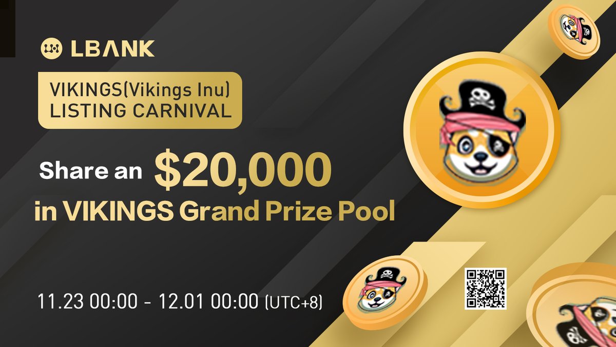 💫 Join in $VIKINGS(Vikings Inu) hold &amp; Earn, and trading competition Events and share $20,000 VIKINGS in prize pool! 

⏰: 11.23 00:00 - 12.01 00:00 (UTC+8)

Trade：lbank.info/exchange/vikin…

❤️Details:bit.ly/3HKWkwj

#crypto #giveaway