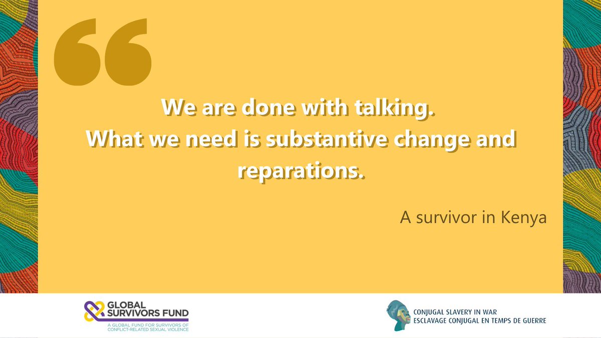 🗓 Day 1

✊ Continuation of the discussions: obstacles remain to obtain justice, but reparations are possible! Here’s the message of hope and lessons learnt this morning. 

#SurvivorsHearing
#SurvivorsFirst
