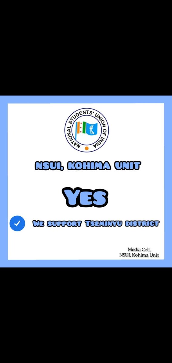 KetholezoA's tweet photo. Historically right to have it,  we the #NSUIkohimaUnit stand United with the demand of #tseminyudistrict  for equal development and  prosperity🙏
#Givetseminyudistrict
#BringpeaceToTseminyu
#NagalandGovernment
#PublicwelfareNAGALand
#NSUImediacell 
#wetheNagas https://t.co/vWkBeNPRCI