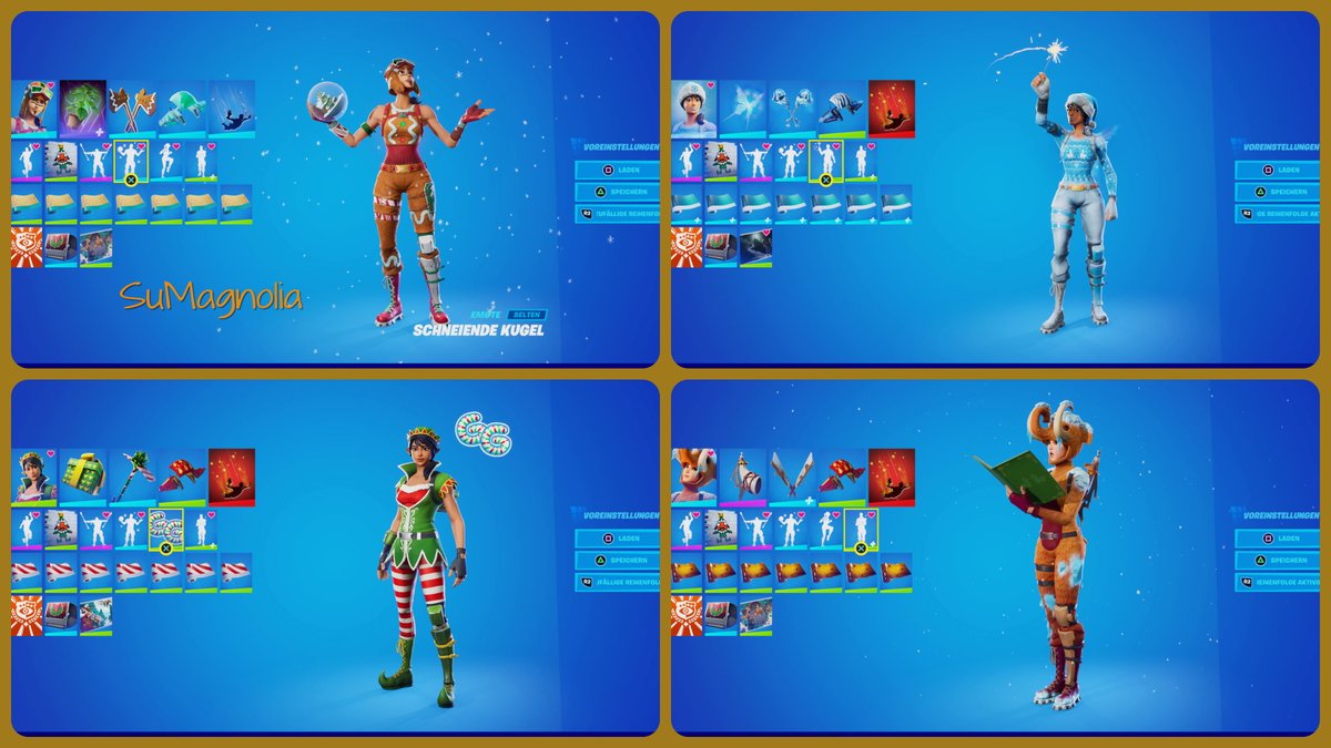 SuMagnolia_'s tweet photo. #PS5Share, #Fortnite, #Xmas2021, #SkinCombos
Drauß von Weeping Woods da komm ich her und ich muss Euch sagen, bald weihnachtet es auf der Insel sehr!
Im Spind auch schon mal dafür vorbereitet.
 Ob ich krank zuhause sitze und Langeweile habe? Ja! LOL https://t.co/fieAouYkHJ