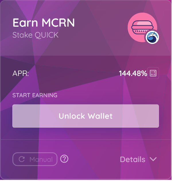 Stake #QUICK earn #MCRN ChocoFalls pool is up and running! 🔥🔥🔥

🔗 polygon.macaronswap.finance/chocofalls

#MacaronSwap $MCRN $QUICK #Polygon #DeFi