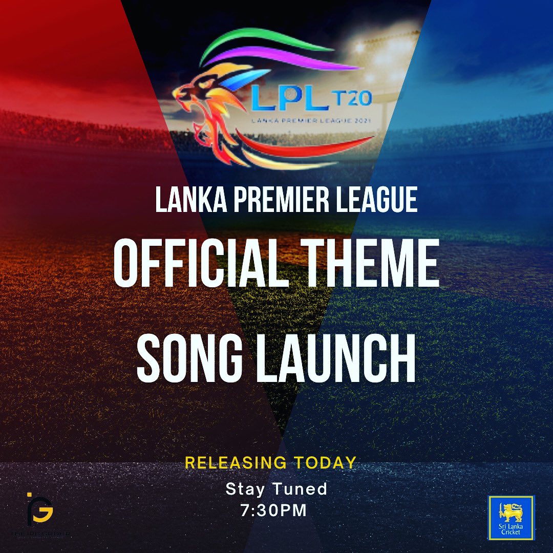 Stay tuned for the Lanka Premier League season 2 Official Song tonight!
#LPLt20 #එක්වජයගමු  #lpl #cricket #wintogether  #srilanka #season2 #t20cricket #premierleague #lankapremierleague
#LPL2021 #එක්වජයගමූ #LPLofficialsong