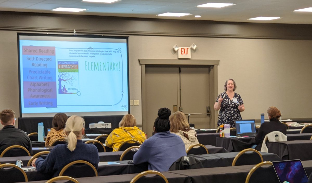 Thanks to everyone willing to join myself and @LauraLsclarke bright & early this morning. 🌤️ 
Over 130 years of experience in this room to discuss lesson planning for the alternate assessment standards targets in reading and writing. ♥️
#literacy #kyed @KyCECMembership