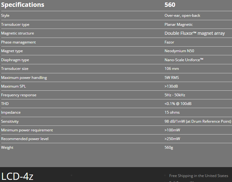 lethex999's tweet image. AUDEZE LCD-5 考察

少し見づらいがLCD-4zとLCD-5のスペックである

Imperdanceは同等

Sensitivityに注目していただきたい

LCD-4 98dB
LCD-5 90dB

恐らく歴代イチ低い値である

相当に鳴らし難いはずで、これが鳴り方が固いと感じた原因だと思われる

#AUDEZE #LCD5 #LCD4