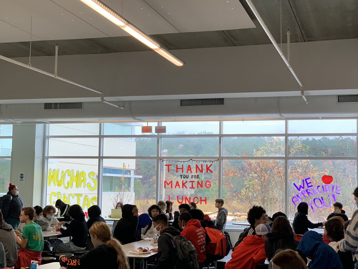 Seriously improved view at lunch duty today thanks to some of of our RAMtastic students #MyRolesville