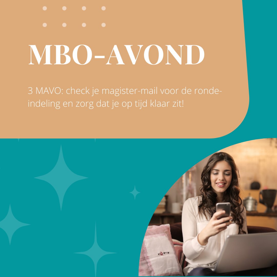 DecanaatMCT's tweet photo. 3M:Vanavond de MBO-avond. We wensen je een nuttige en leuke avond! https://t.co/DLDVIY9cls