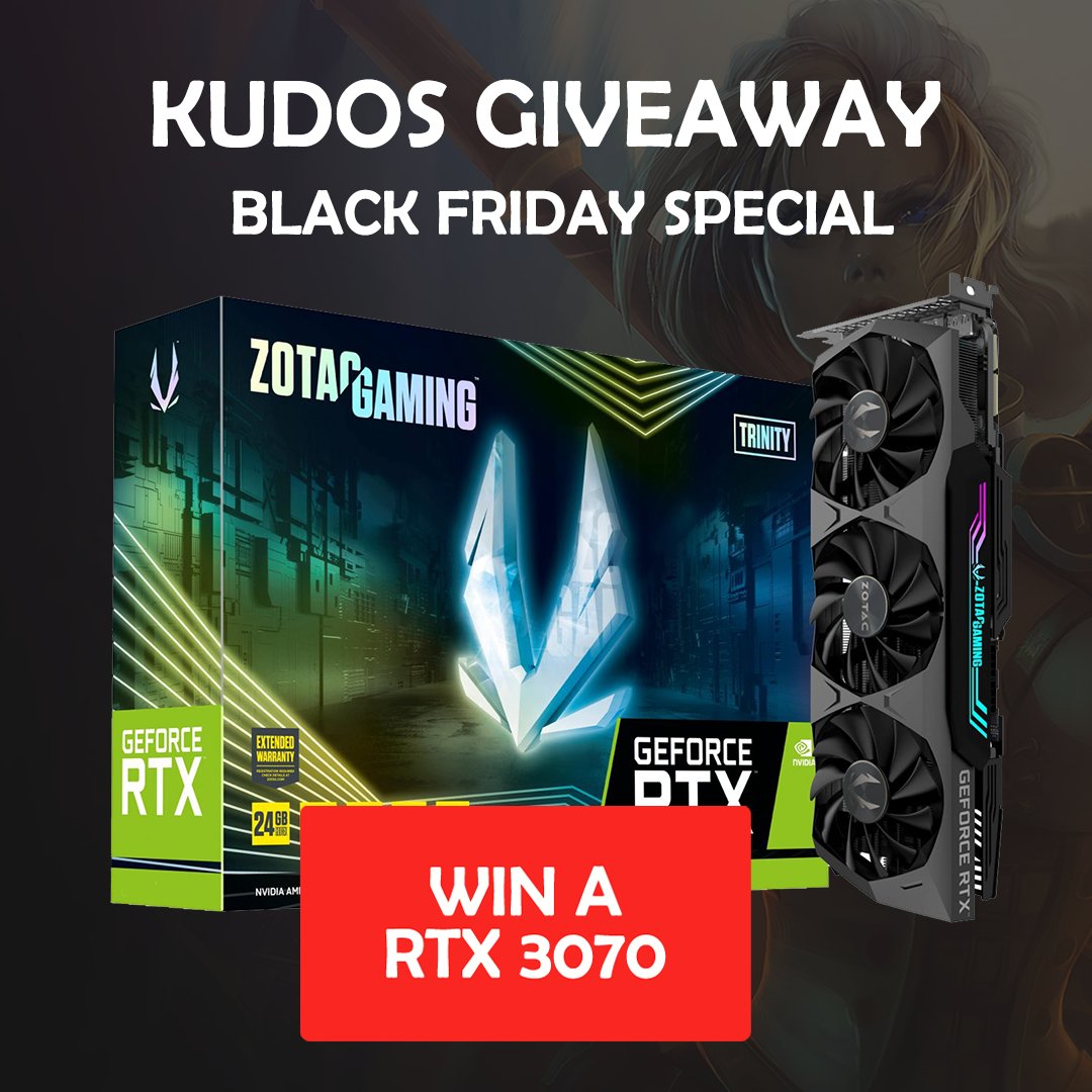 kudosreward's tweet image. We heard some people were sad that they didn't win the last giveaway - we are here to fix you up with another RTX 3070 this Black Friday!!👀

Join the Special Black Friday Giveaway: bit.ly/KudosxBF
