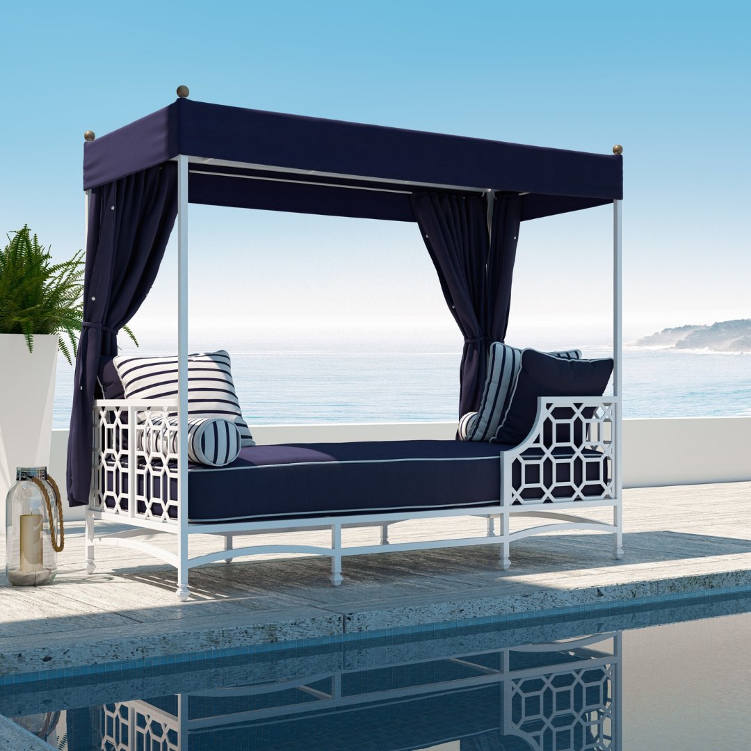Sweet dreams are made of this daybed. The Barclay Butera Signature Daybed is handcrafted to capture luxury, sophistication and designer chic. Learn more: bit.ly/3kV0LdZ