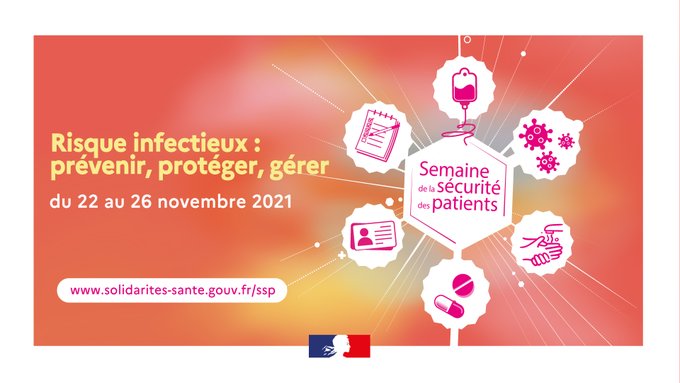 #SécuritéDesPatients Associant patients &amp; professionnels de santé la semaine de la sécurité des patients #SSP sensibilise à la sécurité des soins
Du 22 au 26 nov, zoom sur les risques infectieux : prévenir, protéger, gérer et 5 dispositifs #paysdelaloire 
urlz.fr/gPSJ