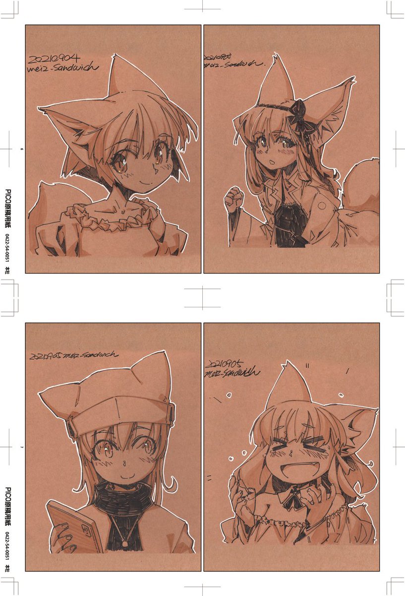 用紙を漁ってたら時間がない時にスクラップブックに描いた絵が12枚出てきた。一部途中だったので仕上げる。描く度にスキャン・公開・本のひな型挿入をしておかないと後でひどく面倒になると分かっているのに結局その通りになってる。
#狐娘 #落書き #マーカー 