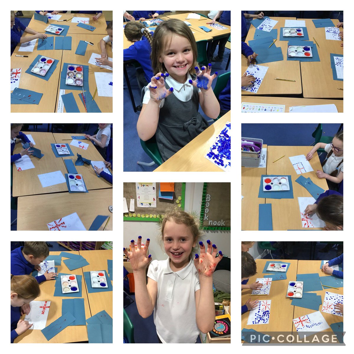 Owls had a fantastic morning learning all about Australia for our Geography day! We were inspired by traditional Australian Aboriginal art to create the Australian flag only using dots so we got a bit messy! <a href="/JohnTaylorMAT/">John Taylor MAT</a> 🇦🇺