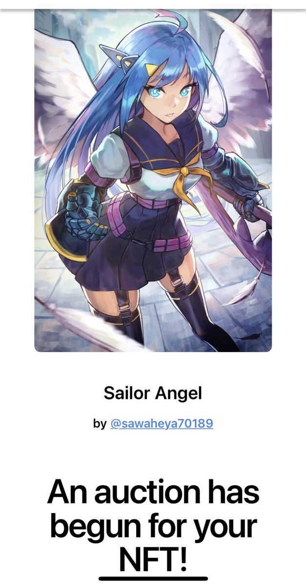 MY god, the auction starts!
Thank you @shroomchanNFT 🤝🤝🤝🤝🤝🤝🤝
I’m so So happy.😆😆