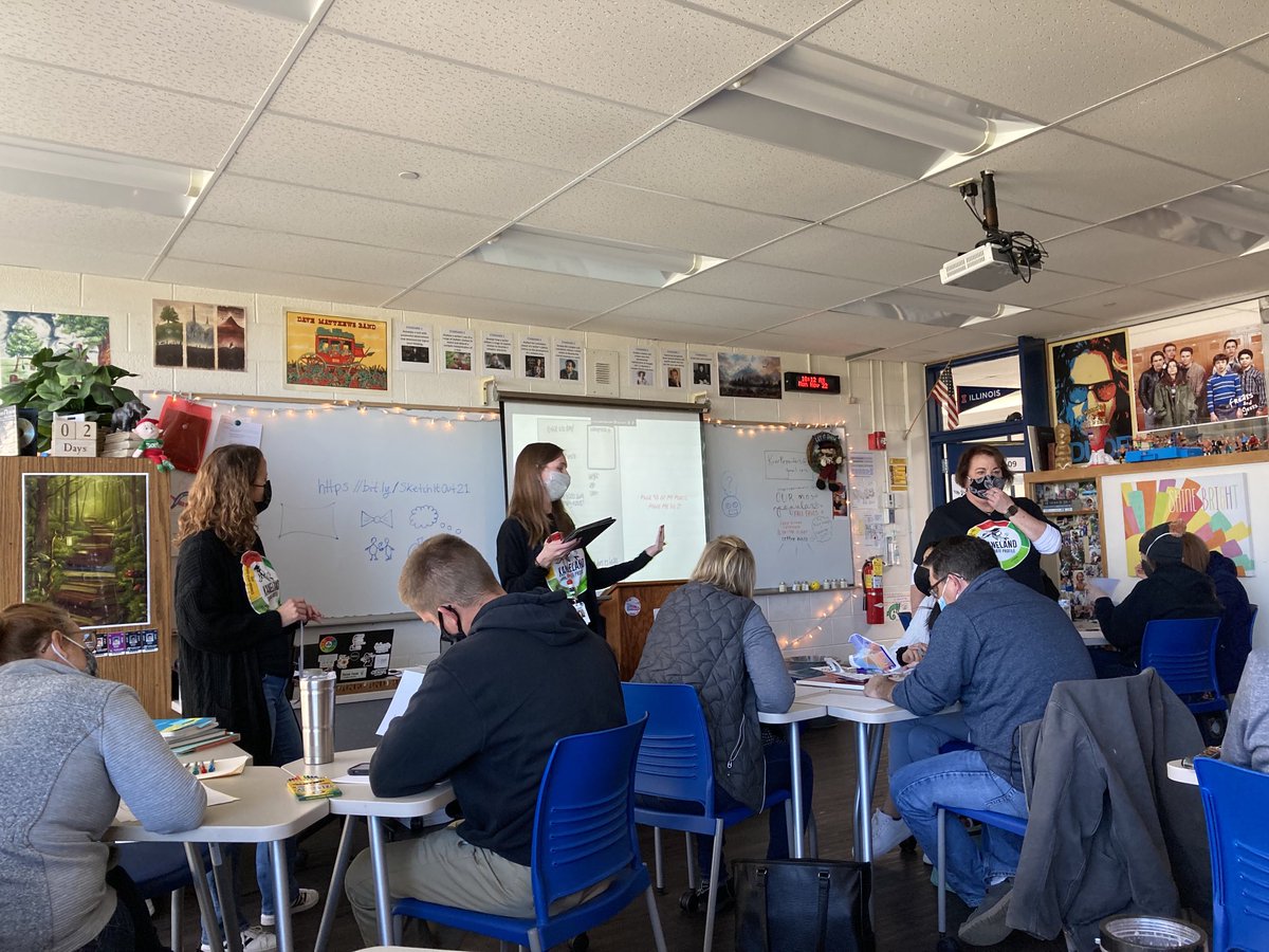 LightUpLiteracy's tweet image. Sketchnoting with ⁦@batrafton⁩ ⁦@flicari918⁩ ⁦@RWalkerELA⁩ #igknight21