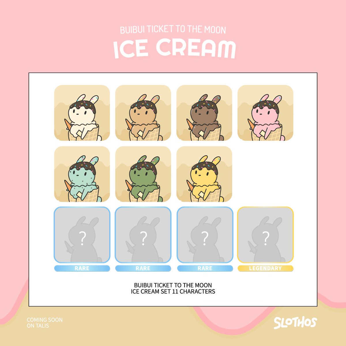 slothosart's tweet photo. BUIBUI ICE CREAM set all 7 commons are revealed!
What about rare and legendary? 😎🐰
#StandWithTalis #NFTCommunity #nftcollector #nftcollectors #NFTartist #nftart #NFTdrop #NFTTHAILAND #イラスト #일러스트 #NFTthaiartist #NFT #NFTs #LUNAtics $LUNA https://t.co/0J9dsokiTA