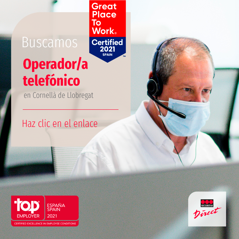 verisure_esp's tweet photo. ¡Buscamos jóvenes de más de 50 años!

Si quieres continuar tu carrera laboral en una compañía que apuesta por sus profesionales y con oportunidades reales de crecimiento,
¡únete a nosotros como Operador/a telefónico en nuestras oficinas de Cornellà de Llobregat! #Empleo