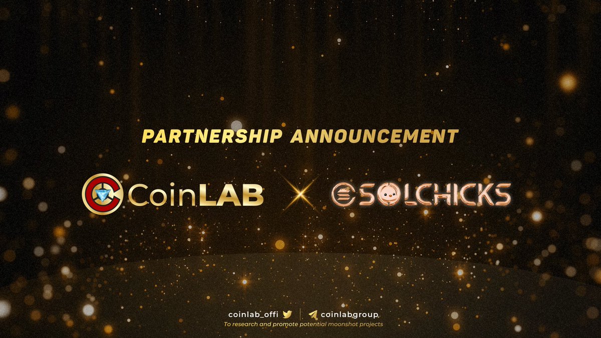 <a href="/CoinLAB_Offi/">CoinLAB #Web3 #AI</a> is honored to be an investor and marketing partner of <a href="/SolChicksNFT/">SolChicks</a> - #1 on #Play2Earn Game Ranks on #Solana
Tomorrow will see our #AMA with #whitelist spots for prizes. Don’t miss this golden opportunity my people!