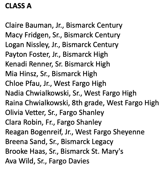 BEKSports's tweet photo. The Class A Volleyball All-Tournament team at State 🏐

#NDPreps https://t.co/thi0RXCf0z
