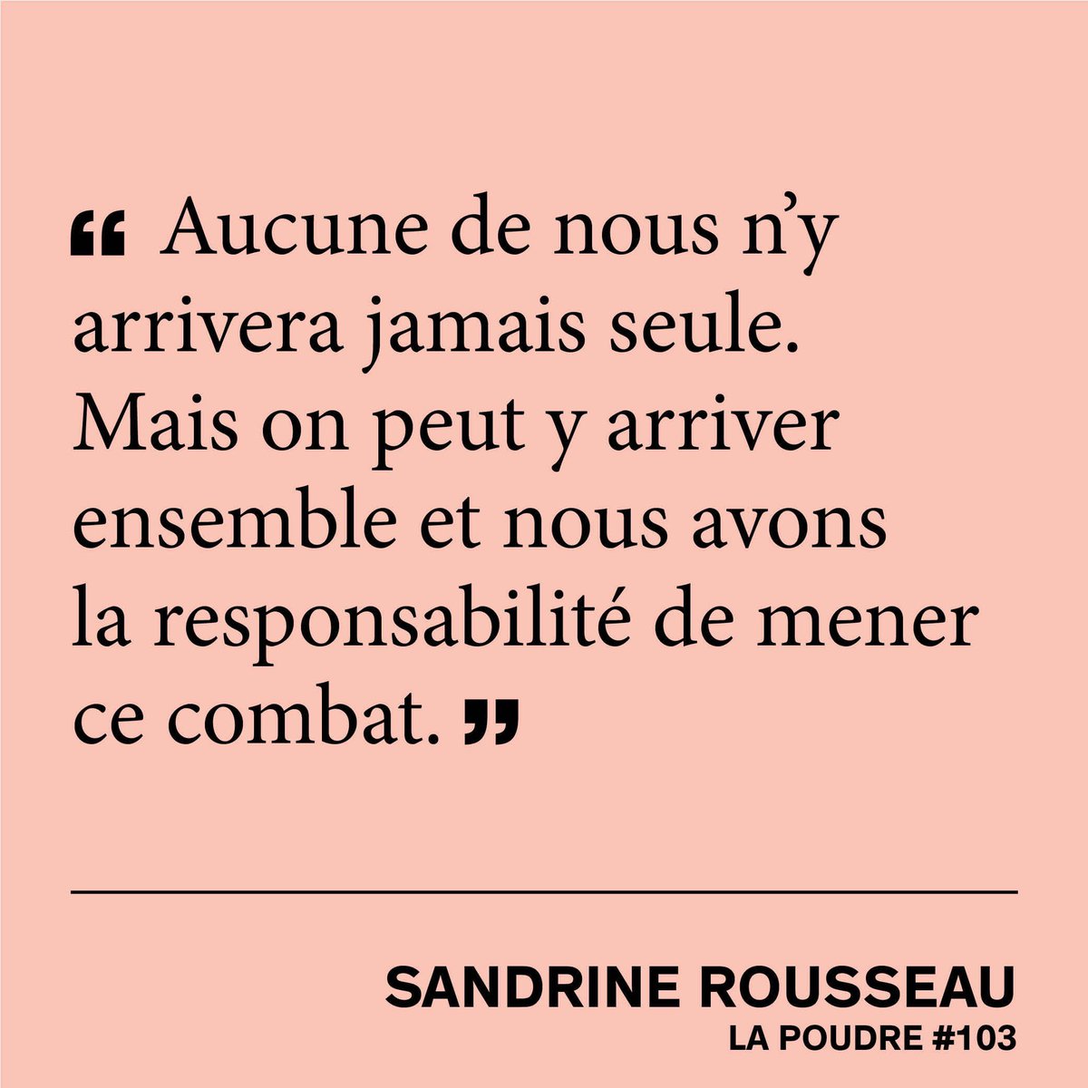 lapoudretv's tweet photo. C’est Sandrine Rousseau, l’invitée du 103e épisode de La Poudre continuant la série « Moi aussi, et après ? » qui a prononcé ces mots 🔥 au micro de Lauren Bastide.
Écoutez leur conversation au bout de ce lien 👉 https://t.co/fgB6kWTkbR
#FaitesParlerLaPoudre  #MoiAussiEtApres https://t.co/FhsdrT1p7y