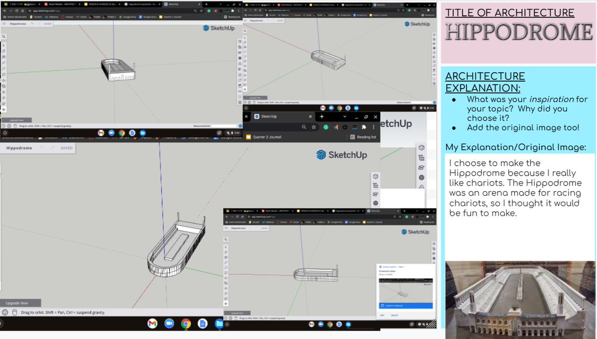 mslukins's tweet photo. Students recreated 🏛Roman and Byzantine architecture using modern-day 💻digital platforms, including ✏Sketchup and Google Drawing! Here is a video walkthrough of the Roman aqueducts too: https://t.co/tLqFQWsedG @DeAnza_Academy #VUSDstrong #togetherwenavigate https://t.co/AuR2qMniLu
