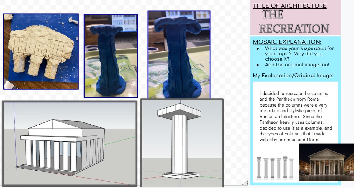 mslukins's tweet photo. Students recreated 🏛Roman and Byzantine architecture using modern-day 💻digital platforms, including ✏Sketchup and Google Drawing! Here is a video walkthrough of the Roman aqueducts too: https://t.co/tLqFQWsedG @DeAnza_Academy #VUSDstrong #togetherwenavigate https://t.co/AuR2qMniLu