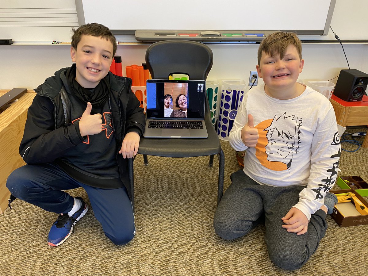 yolarson's tweet photo. Last Hassan Japan Club!  Our principal, Ms. Cruthird came and shared her experience in Japan and we asked questions to my Mom and niece in Japan on FaceTime! @HassanElem https://t.co/NdXwtqzJCq