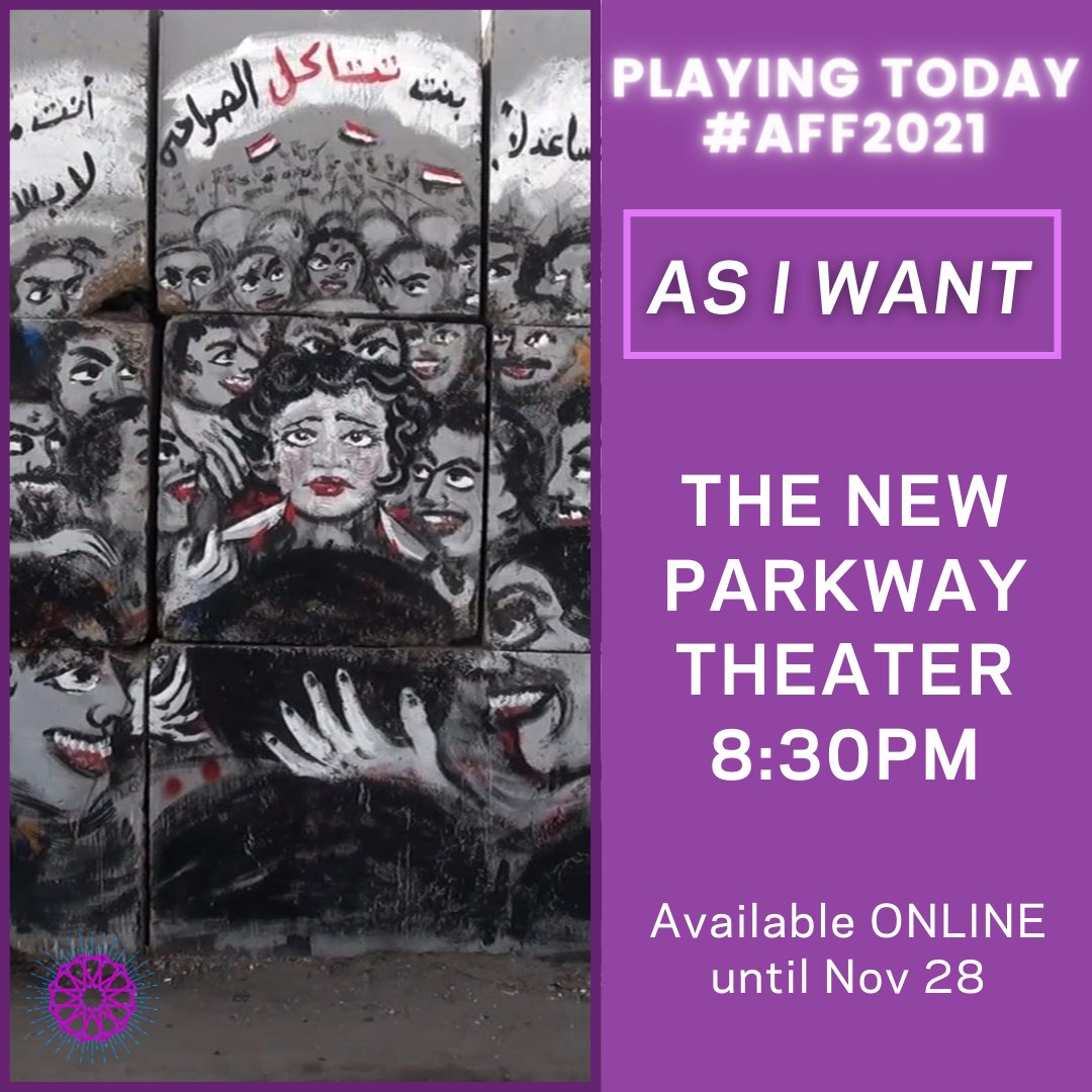 Today is Day 5 of the 2021 #ArabFilmFestival! Here's what's playing in-person today at #AFF2021:

LOVE AND LOSS: STORIES FROM #IRAQ aff2021.eventive.org/schedule/love-…
AS I WANT: aff2021.eventive.org/films/as-i-wan…
Co-presented by <a href="/BPFF_Festival/">Boston Palestine FF</a> , <a href="/IDAorg/">International Documentary Association (IDA)</a> , and <a href="/Afsanfrancisco/">Alliance Française</a> 

#ArabFilm #documentary