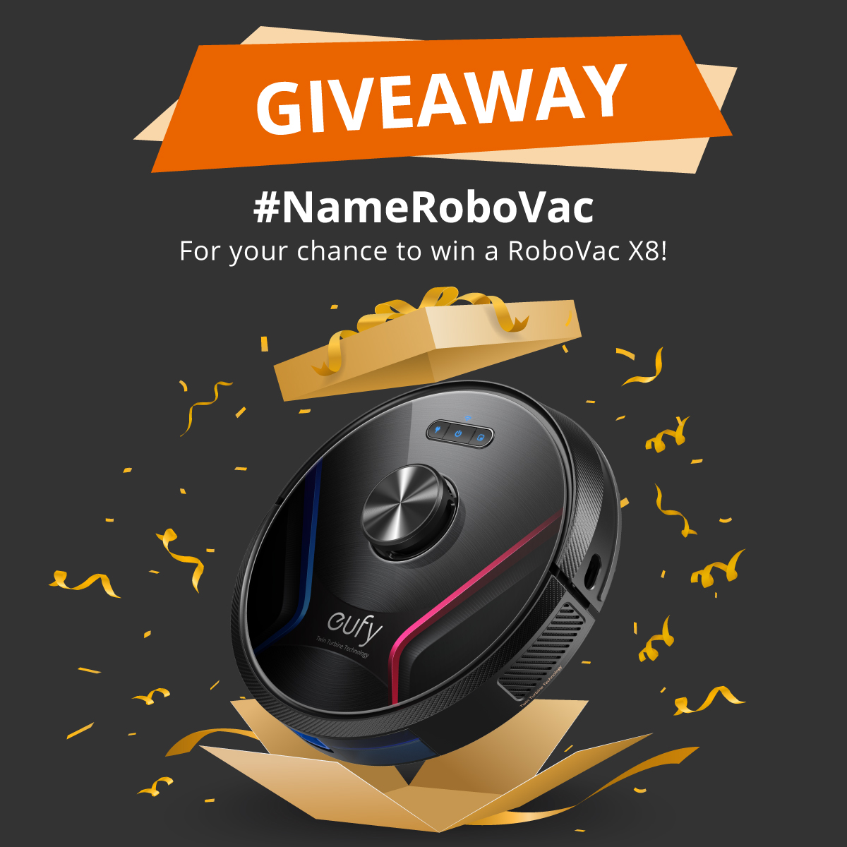 🚨Giveaway Alert🚨 

What is the BEST name for a RoboVac?

Tweet us yours for a chance to win your own RoboVac! 👇

RT &amp; Like this tweet and make sure you are following <a href="/EufyOfficial/">Eufy</a> 💥

Winners announced on #BlackFriday #NameRoboVac