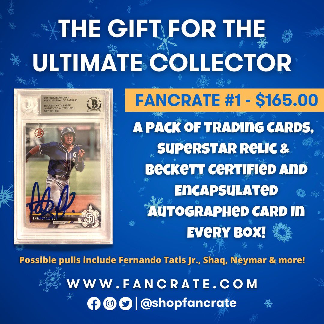 shopfancrate's tweet photo. 🎁 Give the gift of FanCrate this holiday season!

🚨 Drop #1 is almost sold out! Pre-order now at https://t.co/RZRRMYb5W9 before it's too late! https://t.co/9MlpxtUKCX