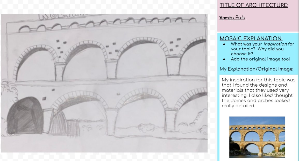 mslukins's tweet photo. Students recreated 🏛Roman and Byzantine architecture using modern-day 💻digital platforms, (✏Sketchup, Easel, Google Drawing) as well as 3D models & drawing! Video walkthrough of the Roman aqueducts too: https://t.co/tLqFQWsedG @DeAnza_Academy #VUSDstrong #togetherwenavigate https://t.co/Et0clTLtuI