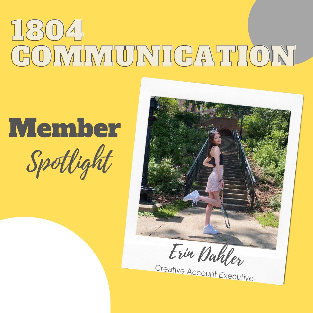 1804OU's tweet image. This weeks Member Spotlight goes to Erin Daehler!

Erin is our Creative Account Executive for Athens County Humane Society and Athens Conservancy. This is Erin’s second year in the firm and we are so proud of her dedication to 1804 Communication. 

Congratulations Erin!