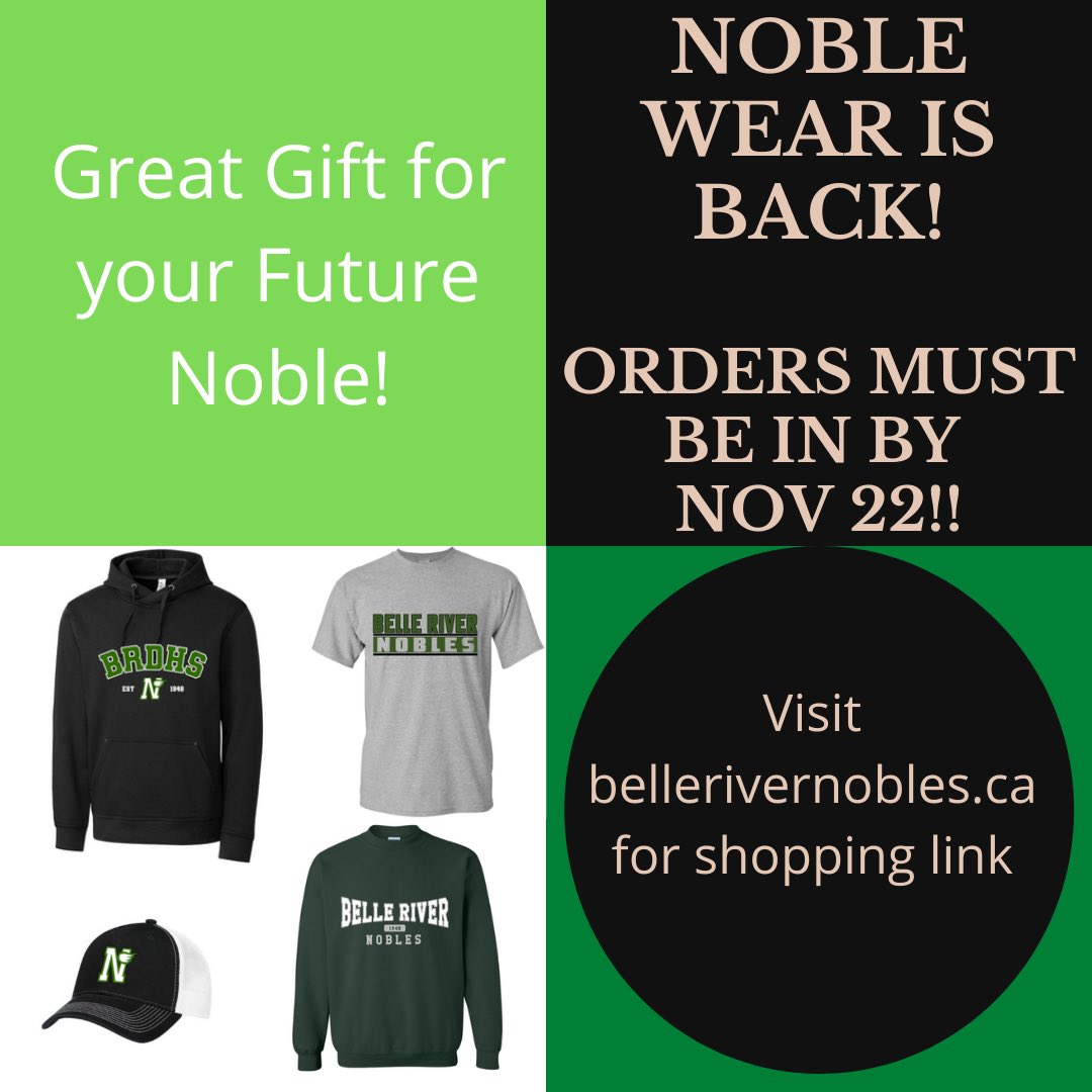 Last day to order your Noble wear!! <a href="/Zgomba_ss/">C Zgomba</a> <a href="/LDS_Raptors/">Lakeshore Discovery Raptors</a> <a href="/belleriverbucs/">Belle River PS</a> <a href="/BR_steps/">BRDHS STEPS</a> <a href="/CentennialCntrl/">Centennial Central</a>