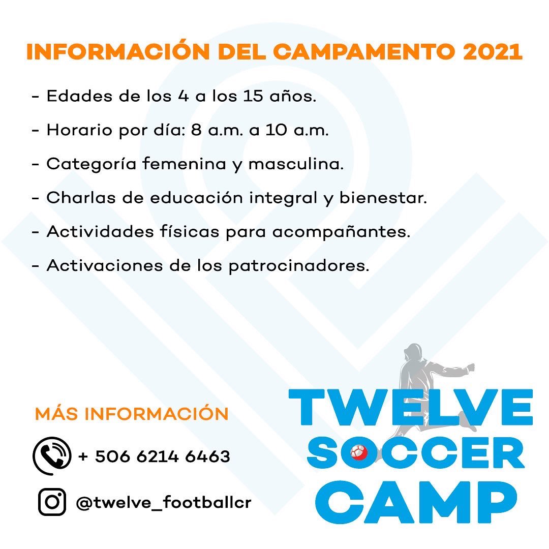 TwelveCenter's tweet photo. ¡Sé parte del Soccer Camp 2021 ⚡️! 

Logramos que el 112% sea una realidad desde las bases. 🖤 

¡Inscribite YA que son cupos limitados!
📲 Más info al 6214 6463 https://t.co/dvSBLPIXuA