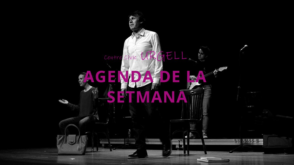 Feliç dilluns!☕️
Prepareu agendes que us anunciem la programació cultural d'aquest setmana al #CCUrgell! ⤵️