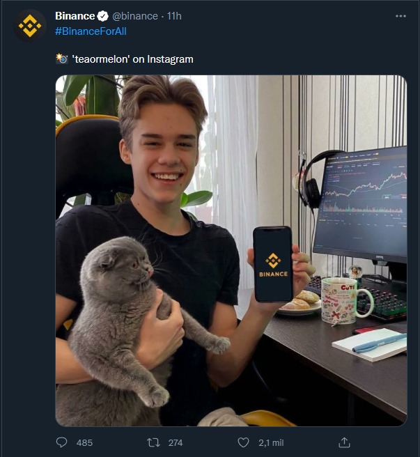 L3xis Yeah on X: What a coincidence lately @binance is putting a lot of  cat references. Any news that you want to give us @cz_binance? 🐱 $CATE X  #Binance ? #catecoin #CateArmy