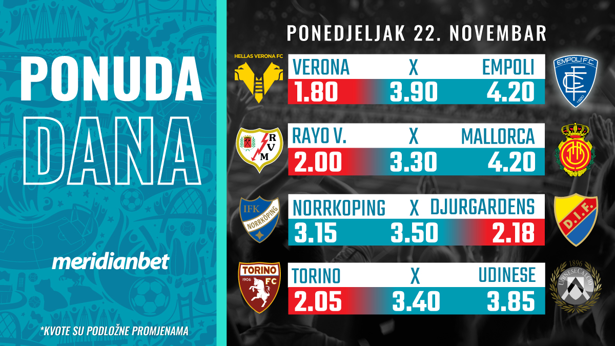 Meridianbet Crna Gora on X: Da dan počnemo sa dobitnim tiketom 😎 Igor  Tudor je preporodio ekipu iz grada ljubavi! Da li je Empoli sledeća žrtva?  t.coWXnJo1d2kl #meridianbet #fudbal #ponuda #tiket #online #